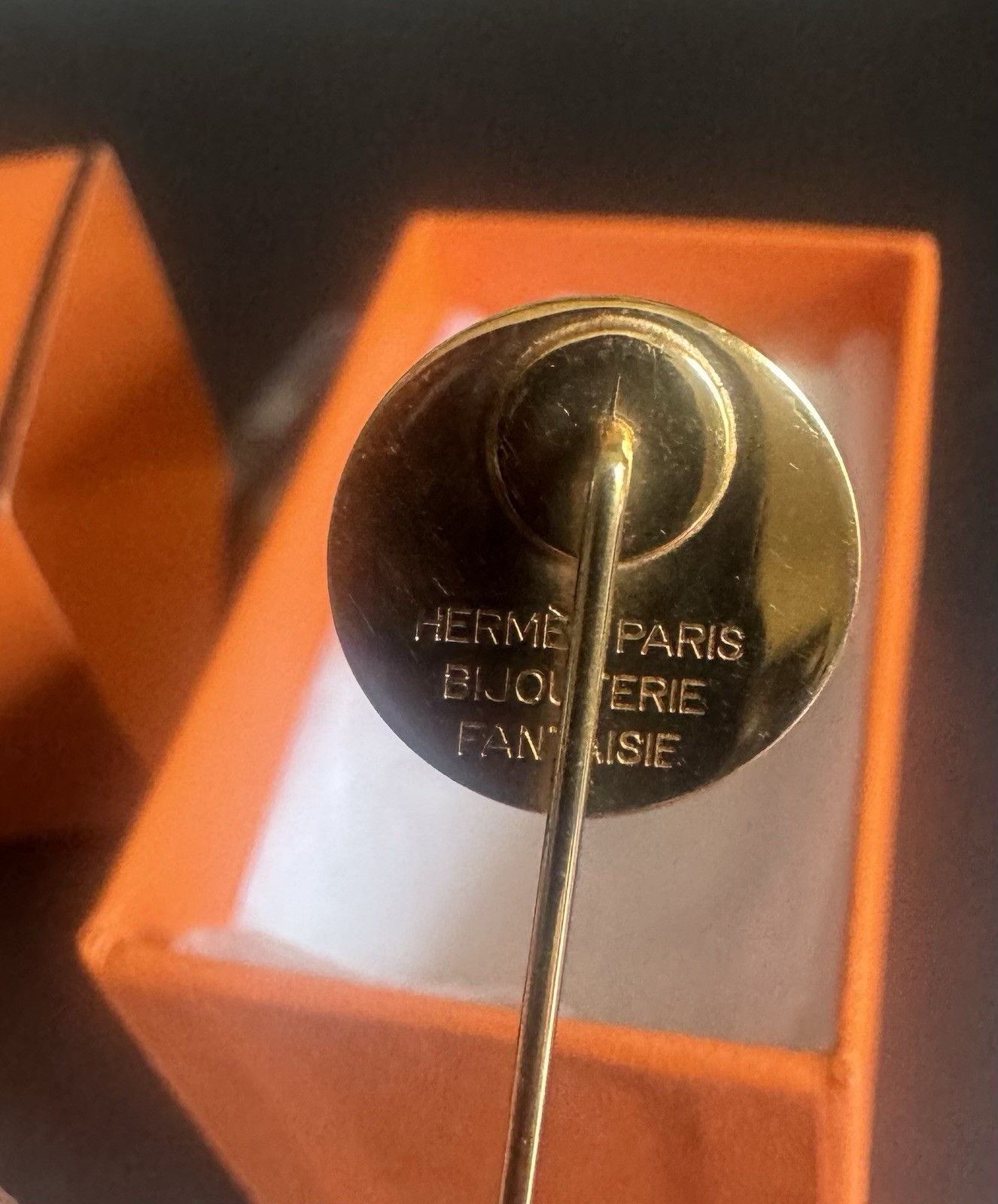 Hermes Gold Brooch