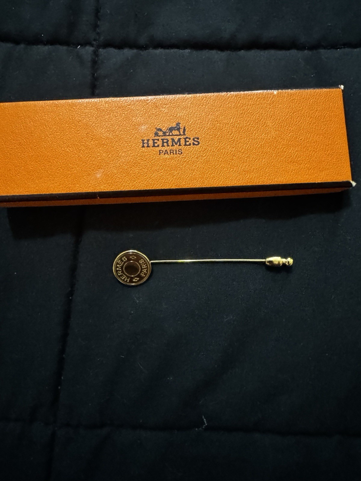 A64-1258 Hermes Gold Brooch