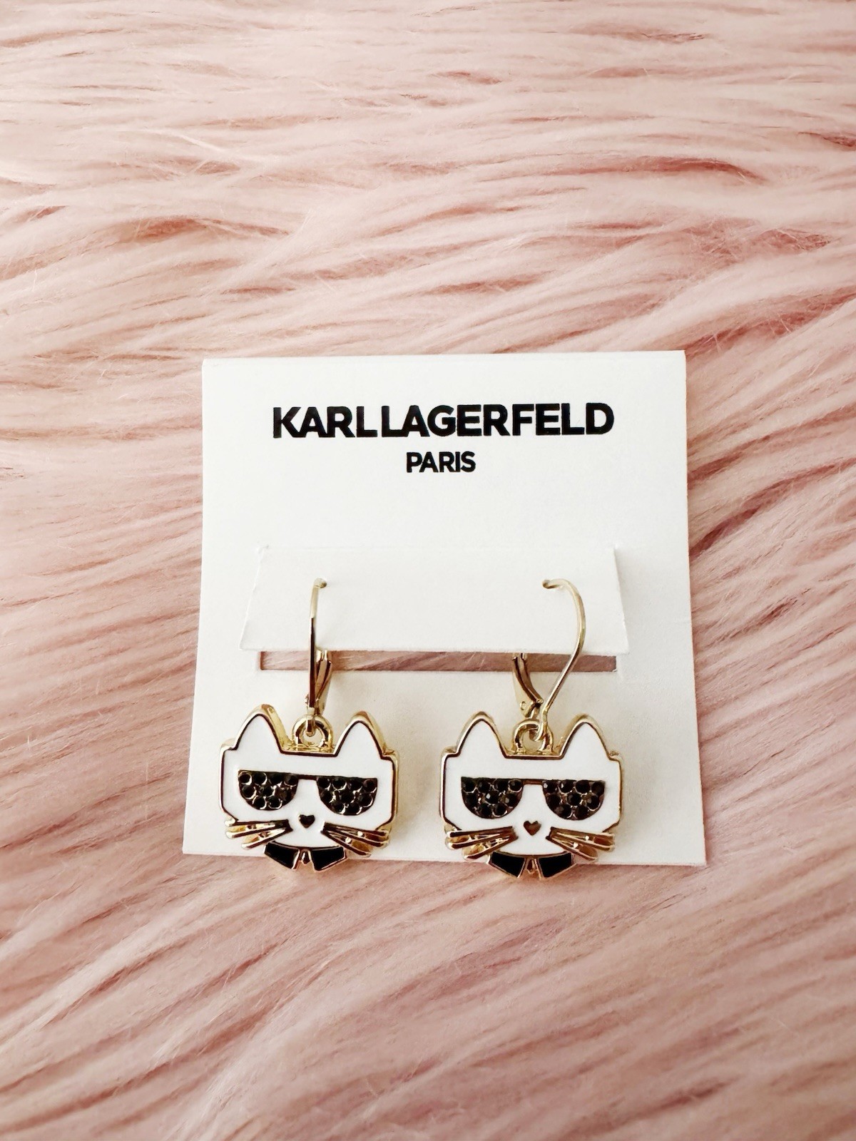 Karl Lagerfeld Paris Choupette Drop Earrings – new