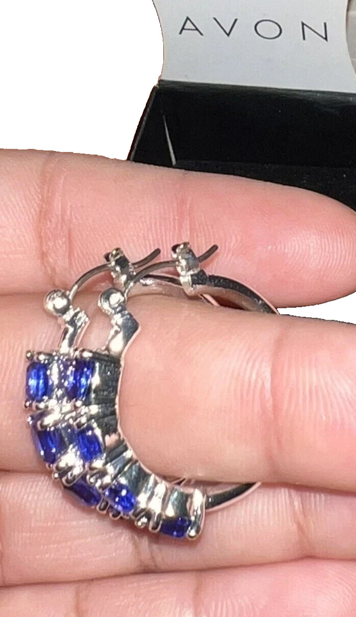 Avon Birthstone Colored Hoop Earrings | Choose Your Month | Nickel-Free Dazzling