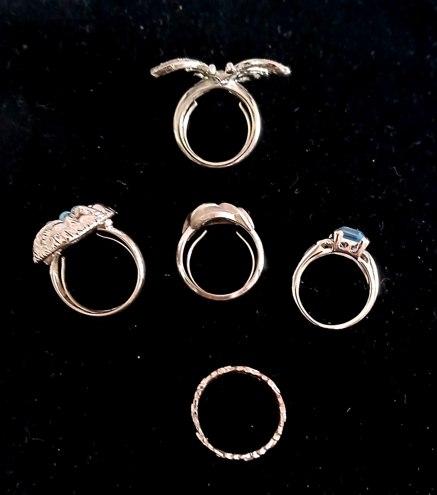 Avon Butterfly Silverstone Turquoise Sterling Silver Leaf Ring Rings – Branded