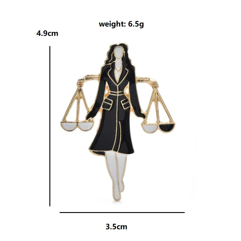Libra Lady Brooches Women Girl Beautiful The Zodiac Figure Party Brooch Pin Gift