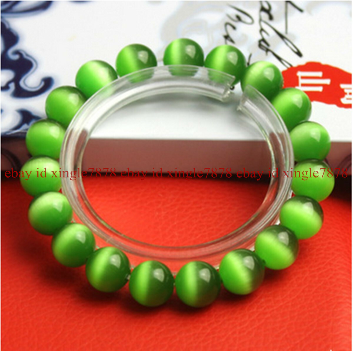 Natural 6/8/10/12mm Multicolor Opal Cat’s Eye Round Gems Stretch Bracelet 7.5″