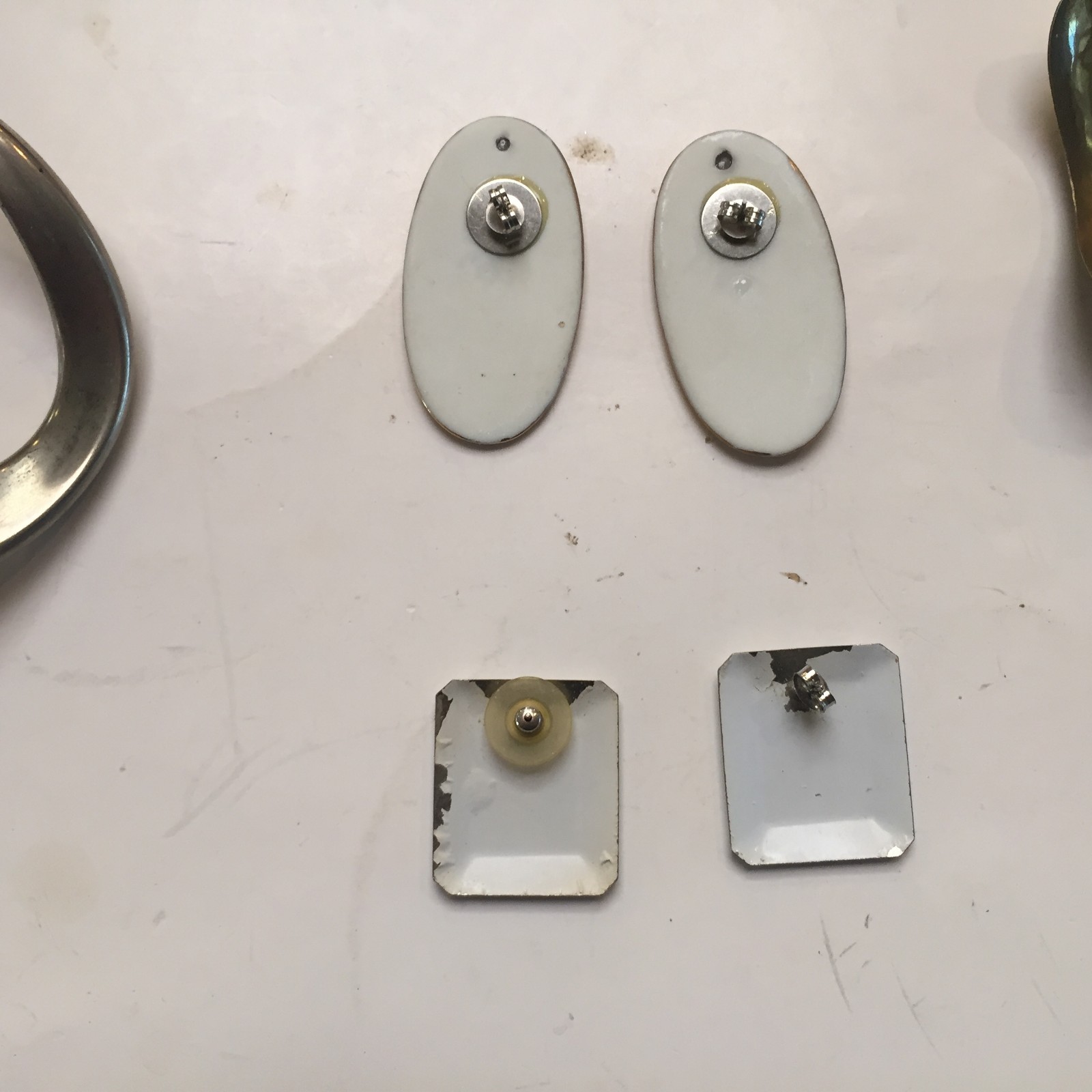 Vintage Retro Earrings ~ Metal ~ 4 sets ~ Details in condition & Description