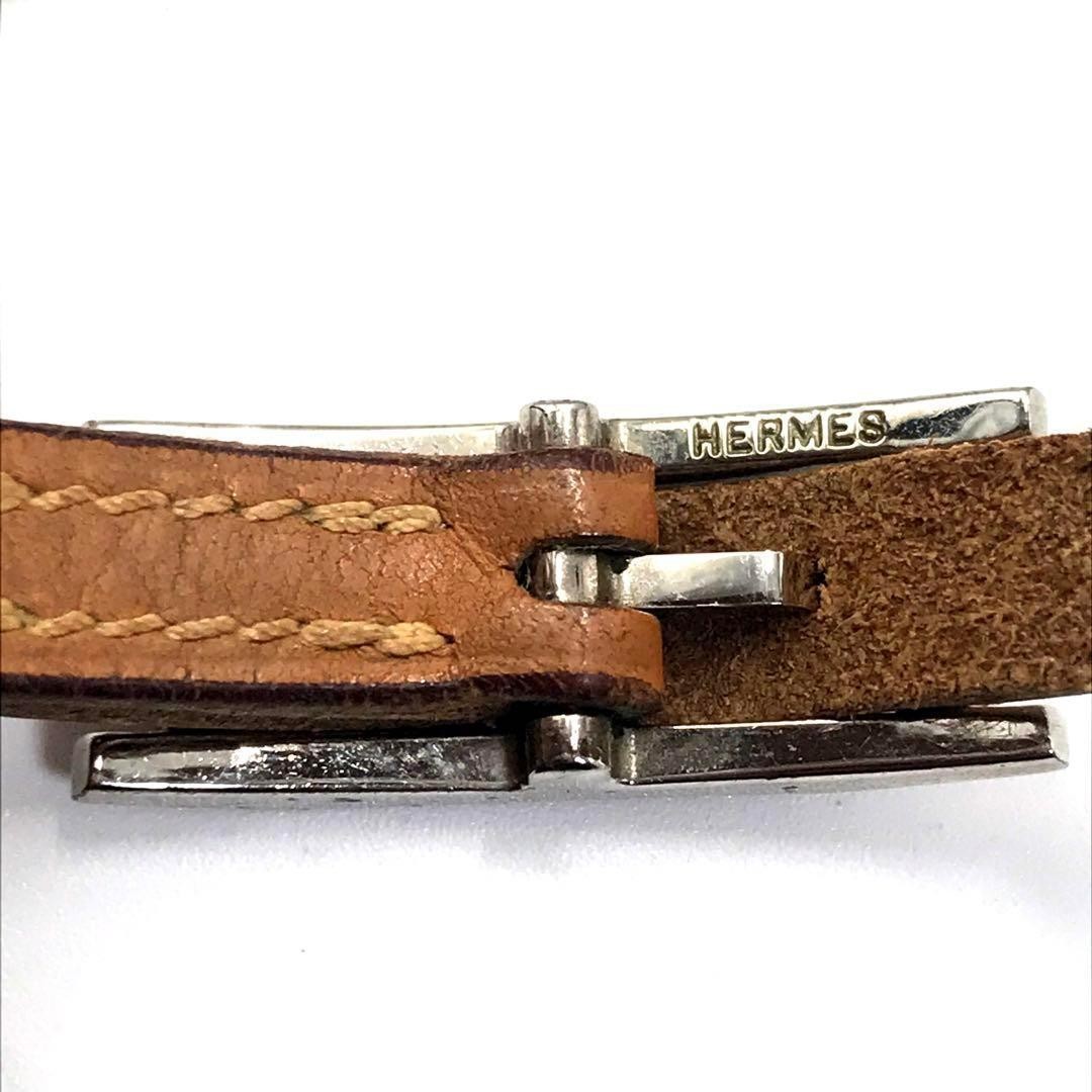 Hermes Appli 3 Leather Bracelet with Silver H‑Hardware Men’s Pre‑Owned