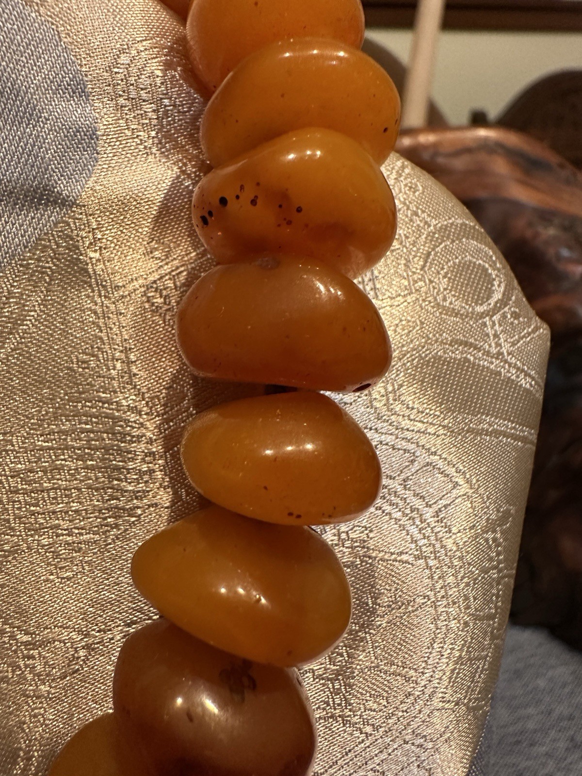 Antique Butterscotch Eggyolk Baltic Amber Necklace 103 grams G2U