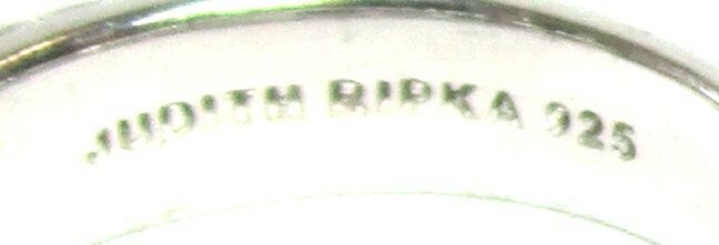 JUDITH RIPKA Sterling Silver CZ Ring w Rubies 5.1 grams size 7 1/4 lot 30g3