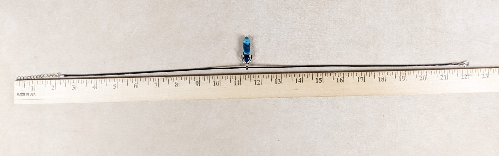 Blue Agate stone Hexagon Point Pendant Chakra Reiki Healing Amulet necklace