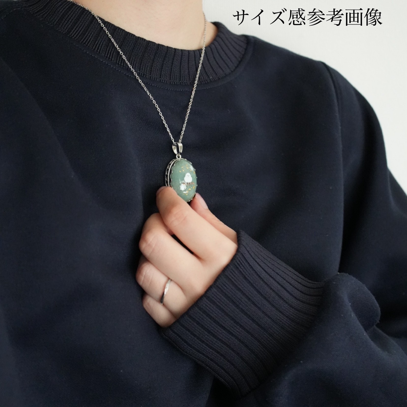 Rose Quartz Sparrow Necklace with Kanazawa Gold Leaf – October Birthstone, Japan