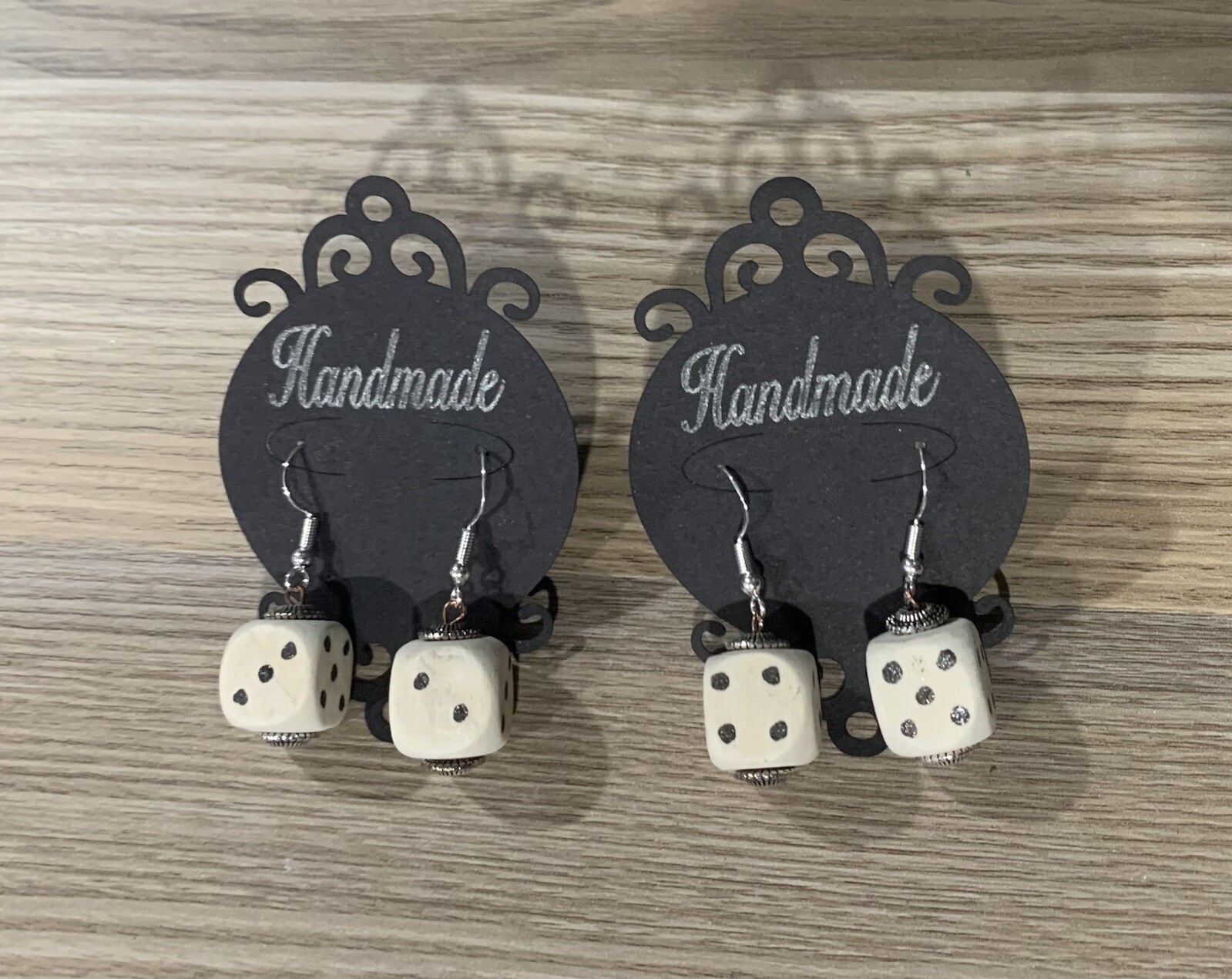 Wooden Domino / Dice earrings