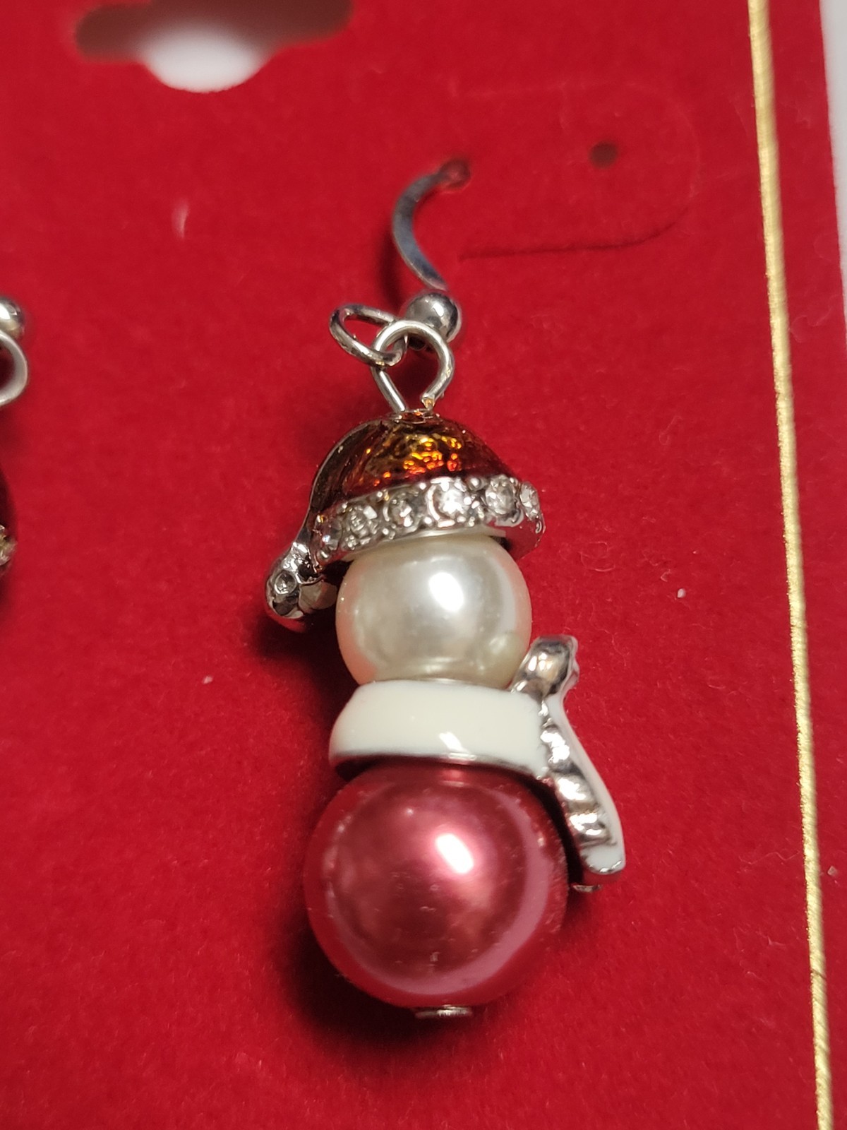 Holiday Lane Silver-Tone Santa Drop Earrings (2021) Brand New Fashion Jewelry