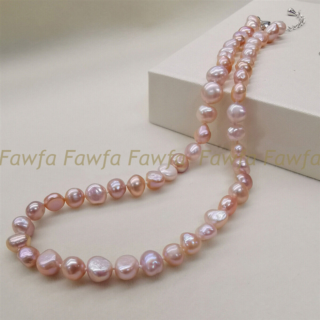 Genuine 6-7/7-8/8-9/9-10mm Natural Multicolor Freshwater Baroque Pearl Necklace