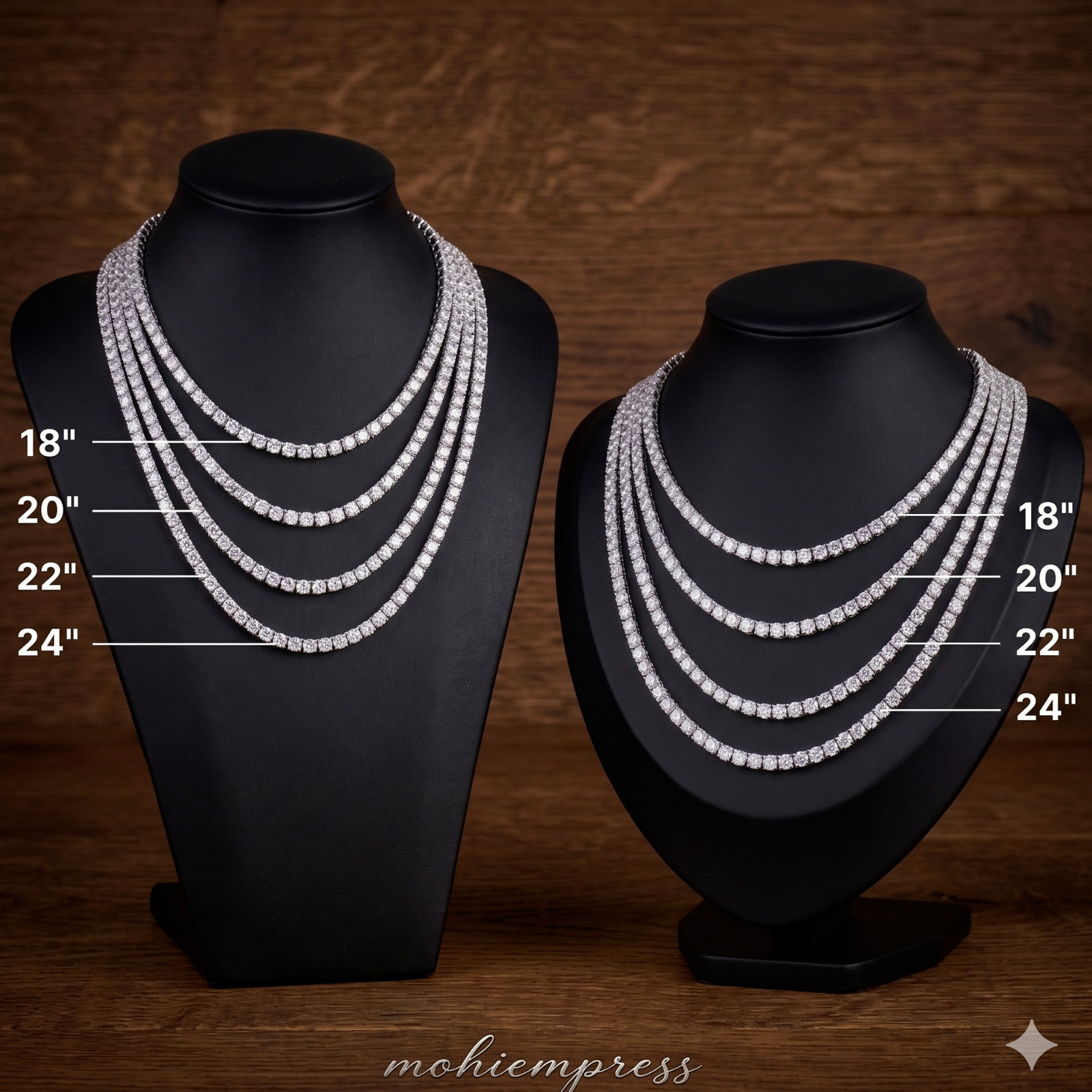 925 Sterling Silver Cubic Zirconia Cuban Link Chain, CZ Jewelry