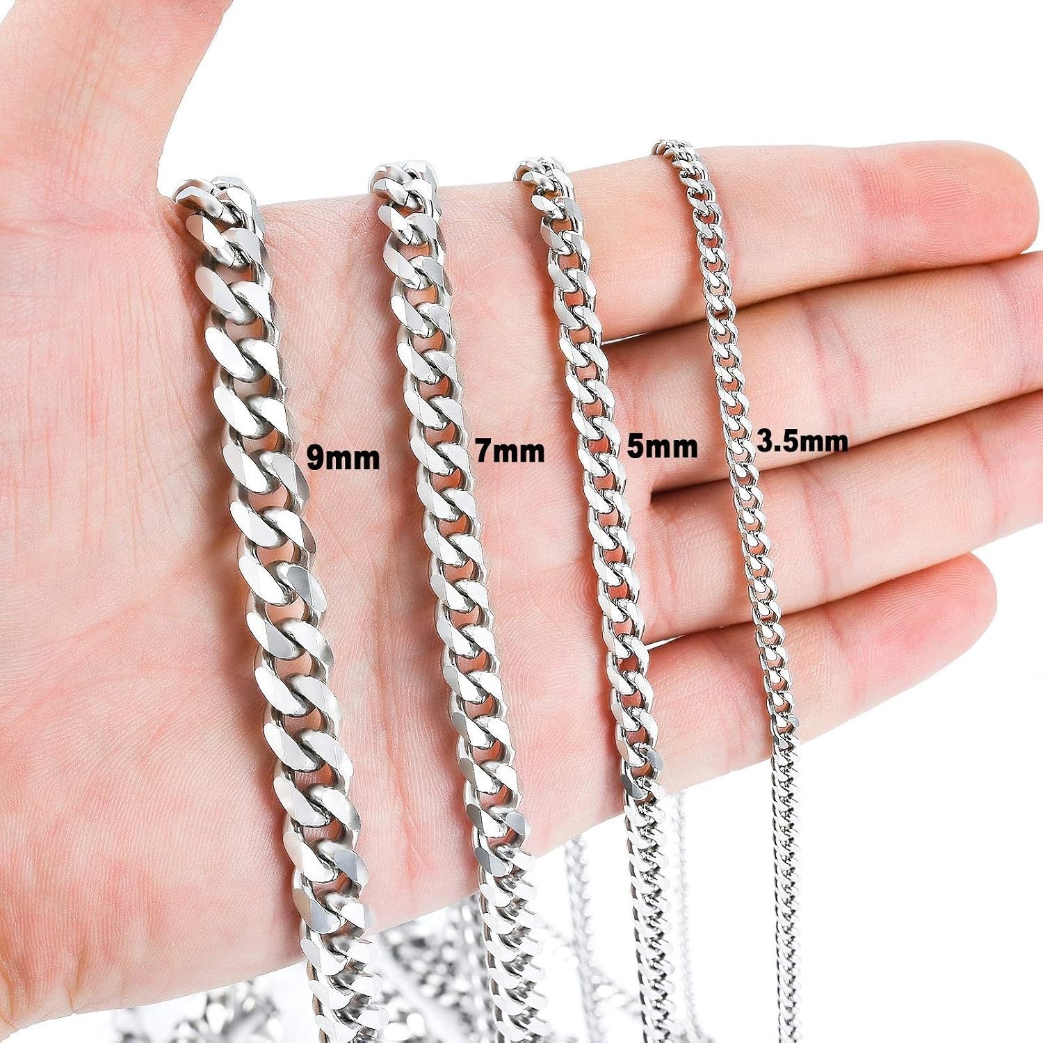 Elegant Cuban Chain Necklace in Stainless Steel – Perfect Gift for All Occasions