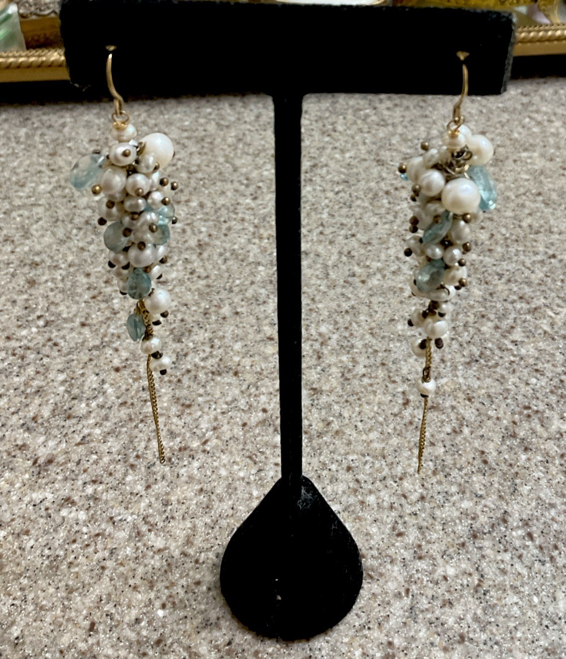 Alexis Bittar Pearl & Other Gemstone Earrings & Matching Necklace Set