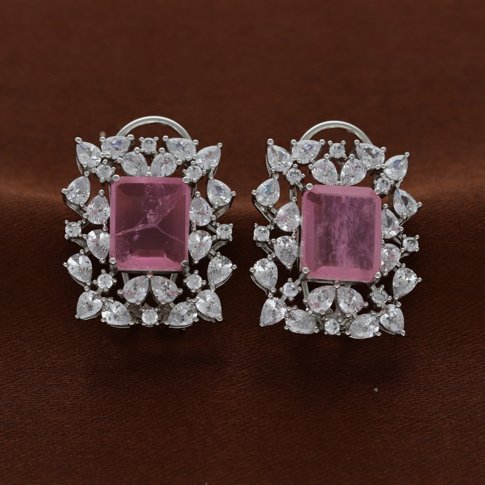 Luxurious Cubic Zirconia for Earrings with Brilliant CZ Accents