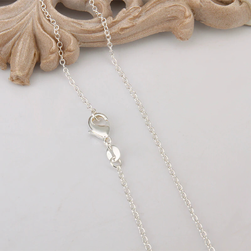 Italian 1mm Fine Link 24 Inch Chain Necklace Sterling Silver