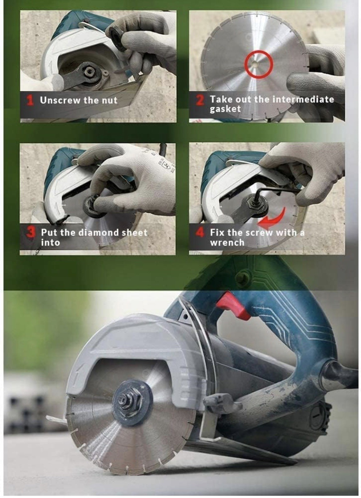 TSS 12-Inch Laser Welded Dry or Wet Cutting General Purpose Power Saw Segmented