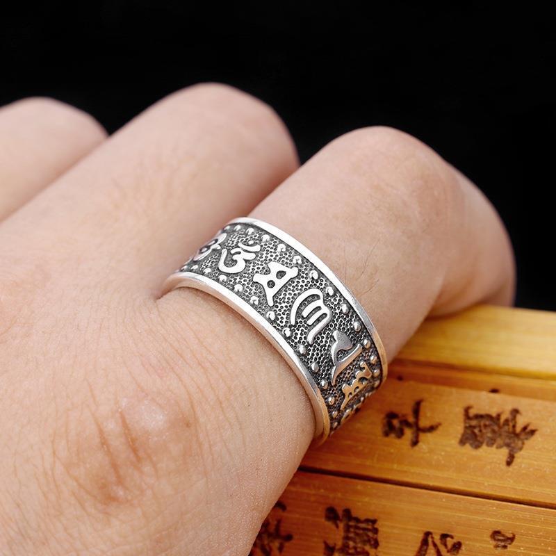 Vintage Couple Ring Adjustable Open Band Unisex Fashion Jewelry for Men Women