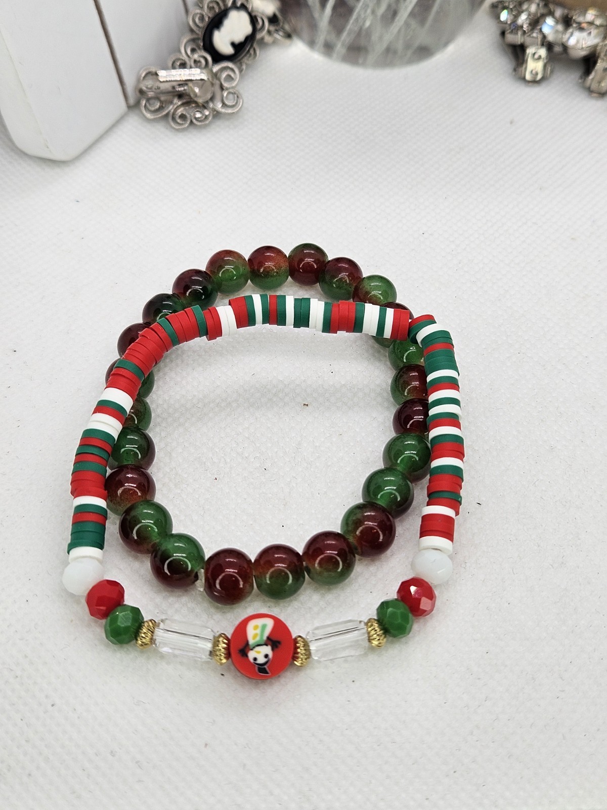 Joyful Christmas Colored Set Of 6 Bracelets Bundled For Xmas Gifts