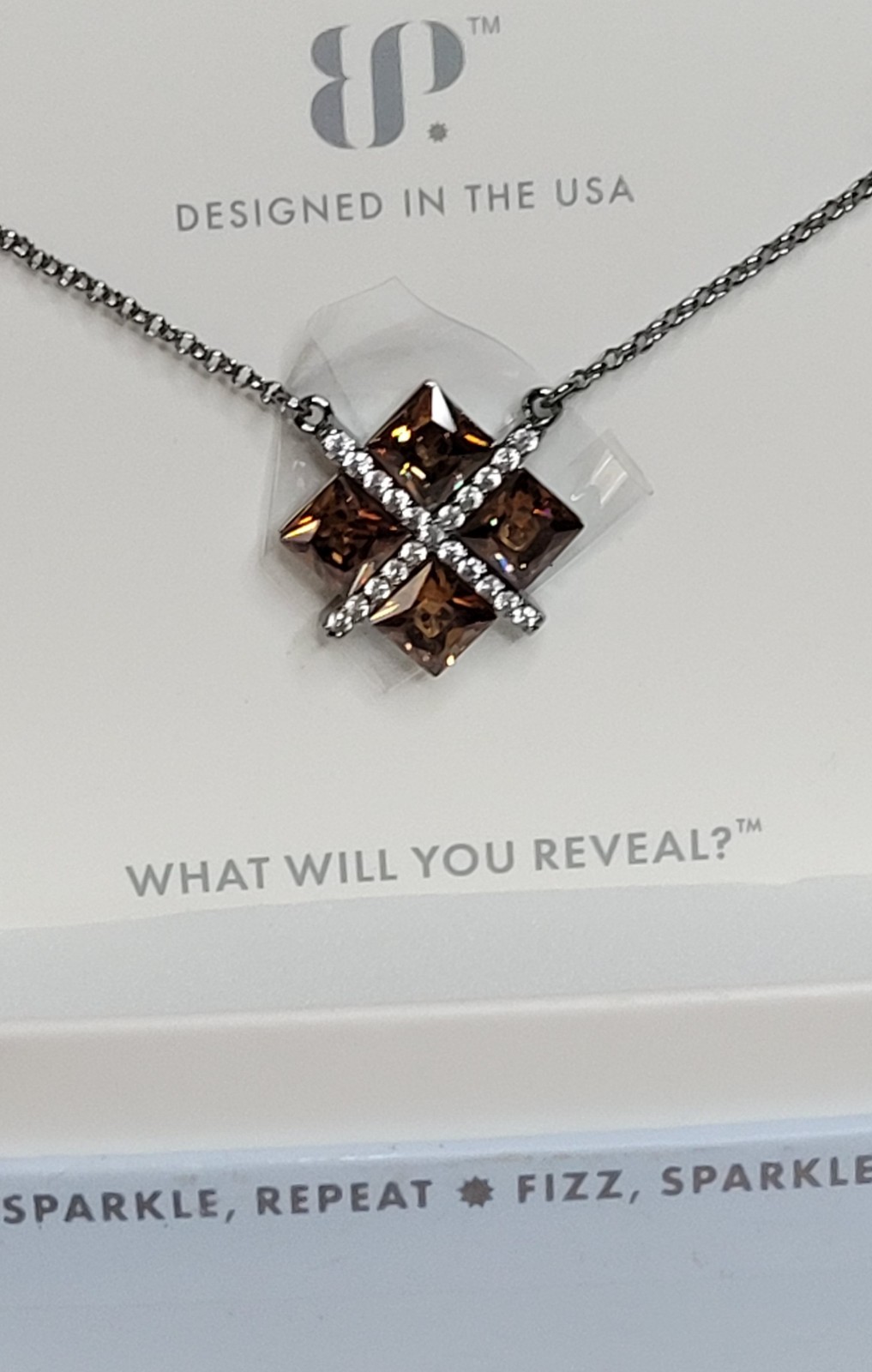 Bomb Party Necklace RBP6790 Classic Moments – Brown Tourmaline Hematite Plating