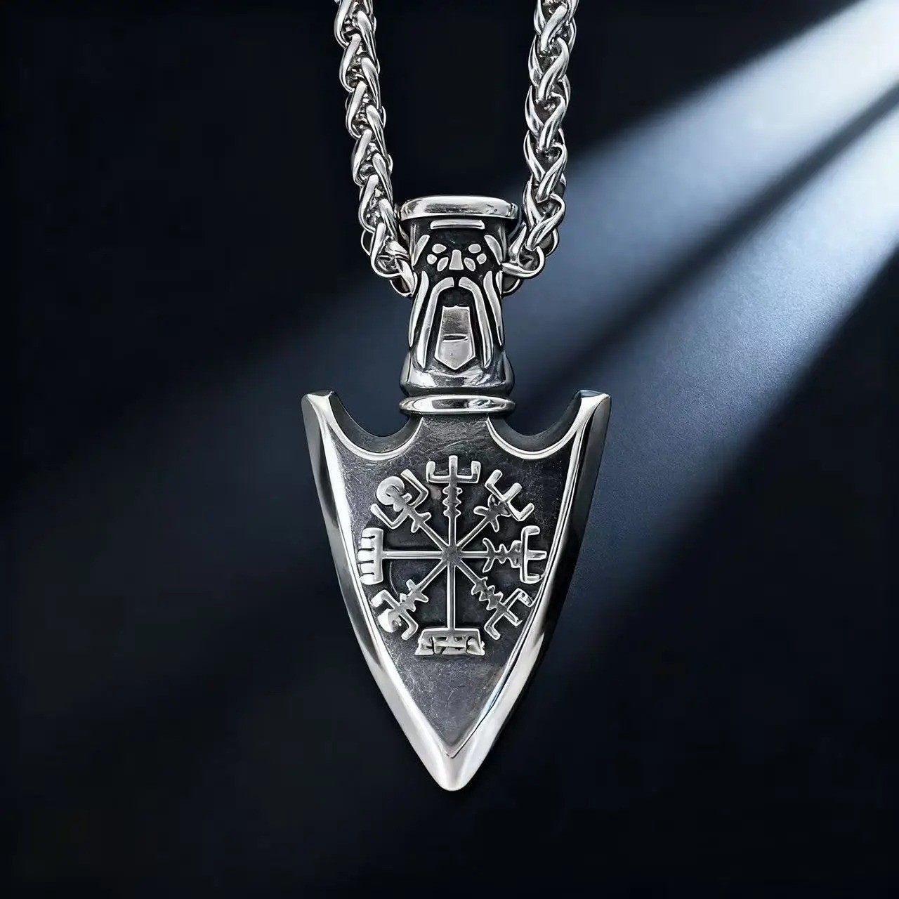 Odin Viking Rune Pendant Necklace | 316L Stainless Steel Men Jewelry Gift