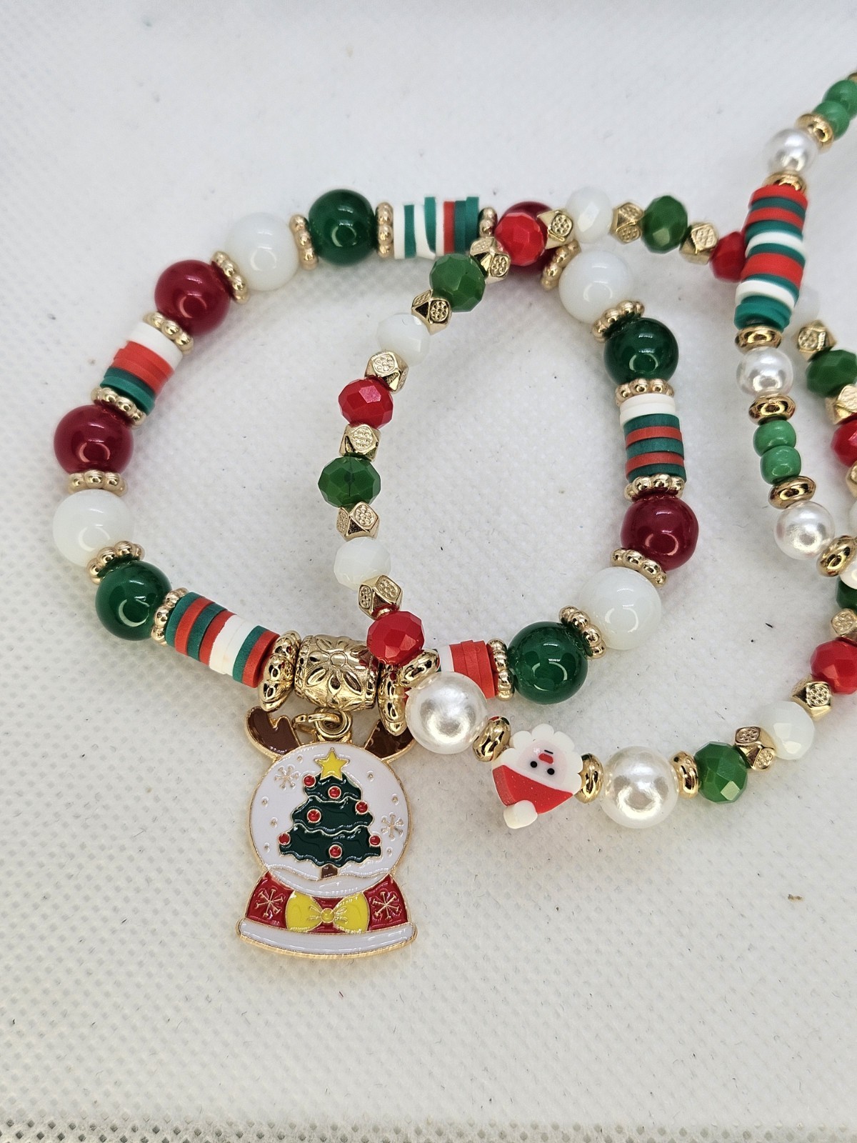 Joyful Christmas Colored Set Of 4 Bracelets Bundled For Xmas Gifts