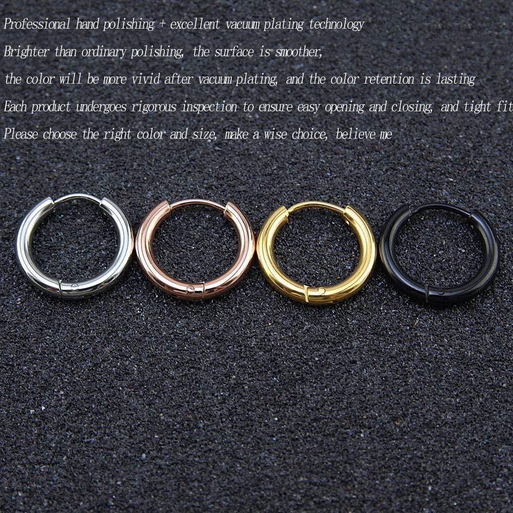 Versatile Huggie Hoop Earrings in Stainless Steel – Perfect for All Occasions