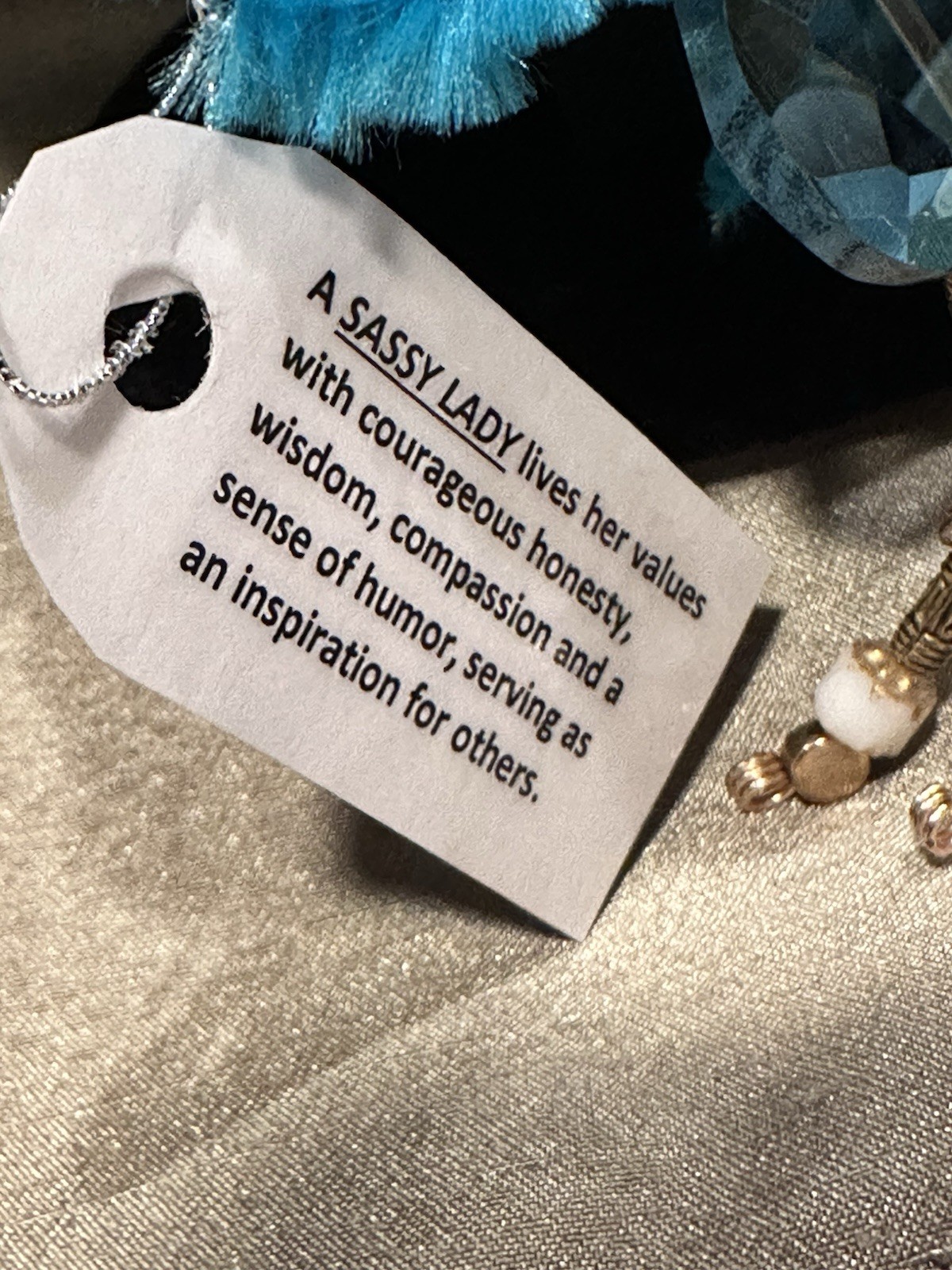 Sassy Lady Blue Faux Gem Pendant for Necklace