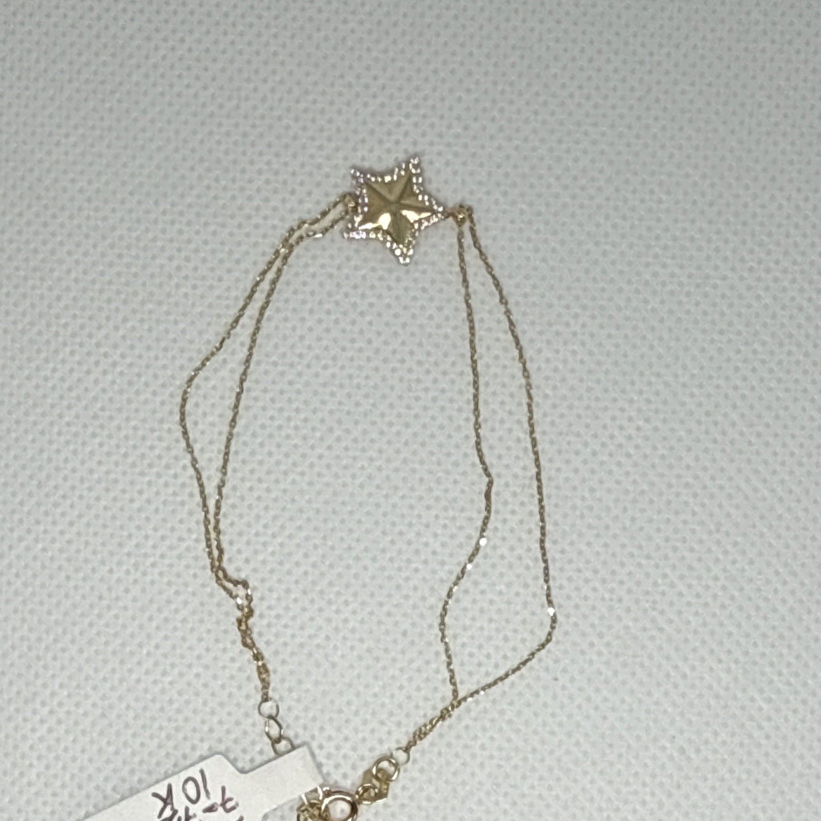10K Real Gold Star Bracelet 7–7.5” | 2.0g Dainty Yellow Gold Adjustable Bracelet