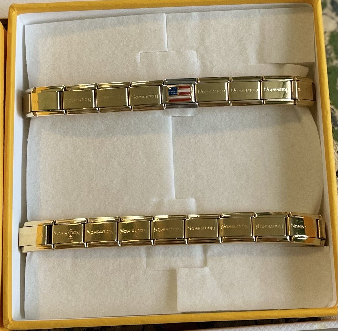 Lot of 8 Genuine Stainless Steel Nomination Charm Bracelets (4 new & 4 used)