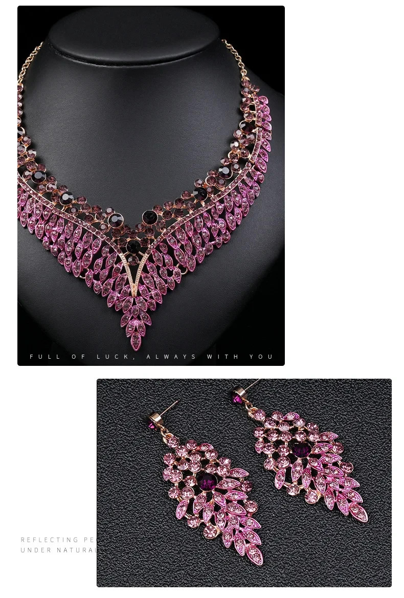 Masterfully Designed Luxury Necklace & Earring Ensemble