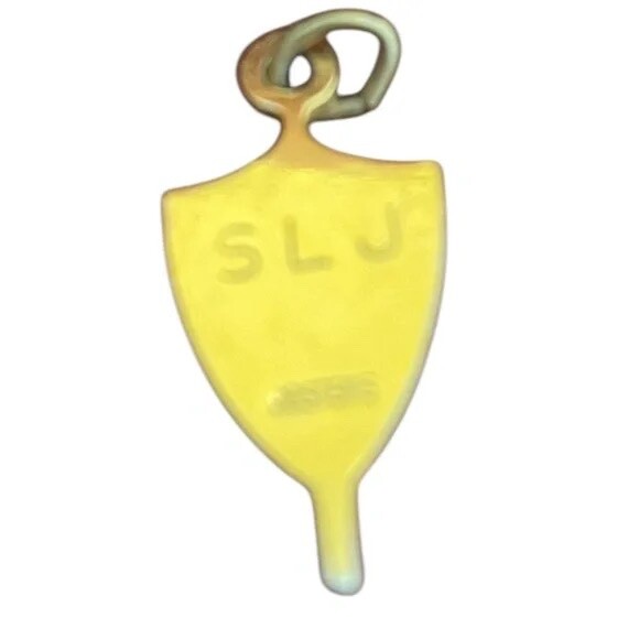 Vintage Jostens SLU 89 Enameled Maroon & Gold Senior Charm Shield Class Pendant