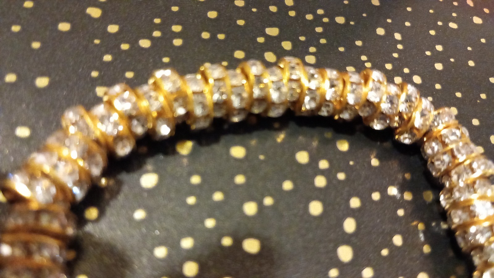 Gold coloured Sparkling Bracelet.