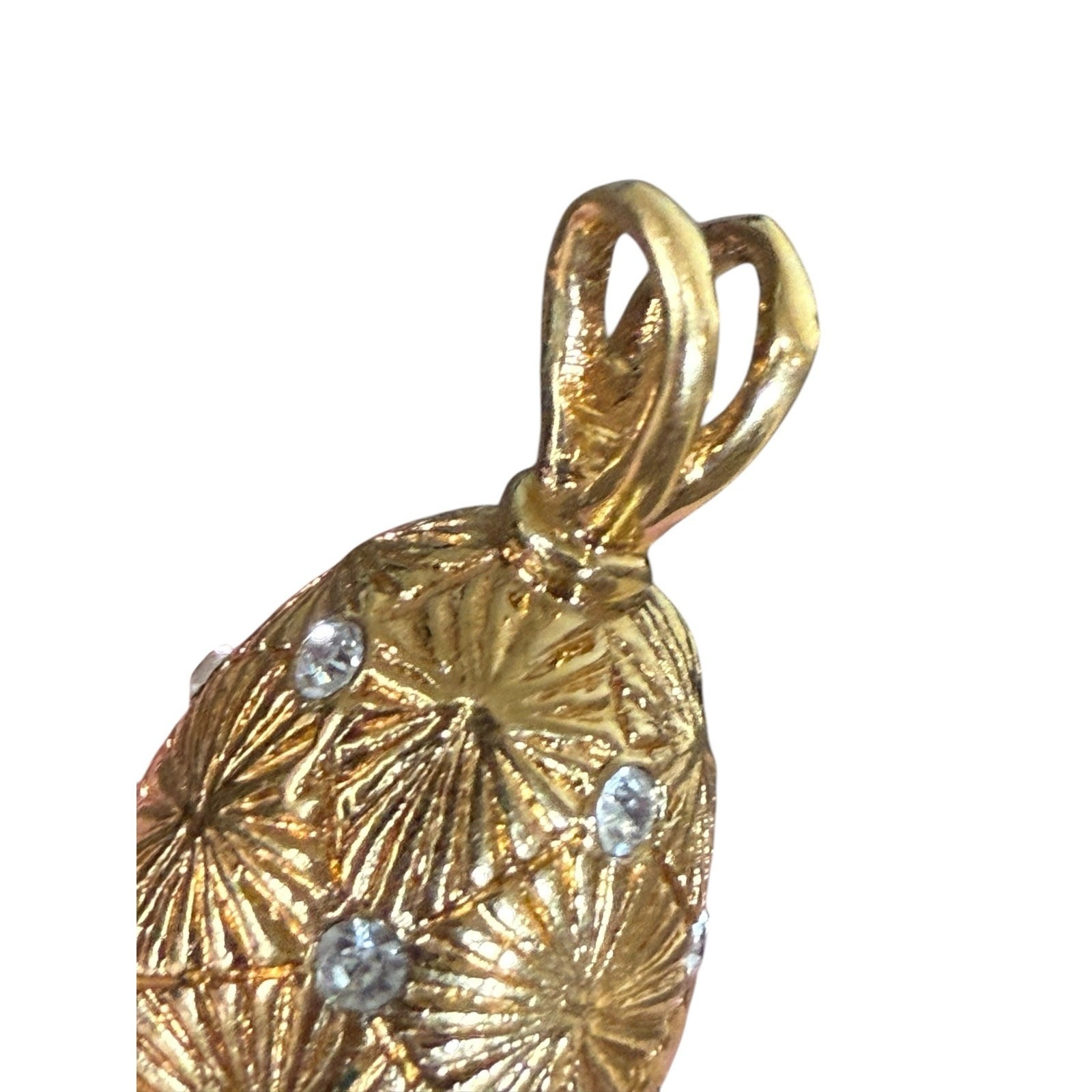 Diane Von Furstenberg DVF Necklace Clock Watch Pendant Gold Starburst Jewelry