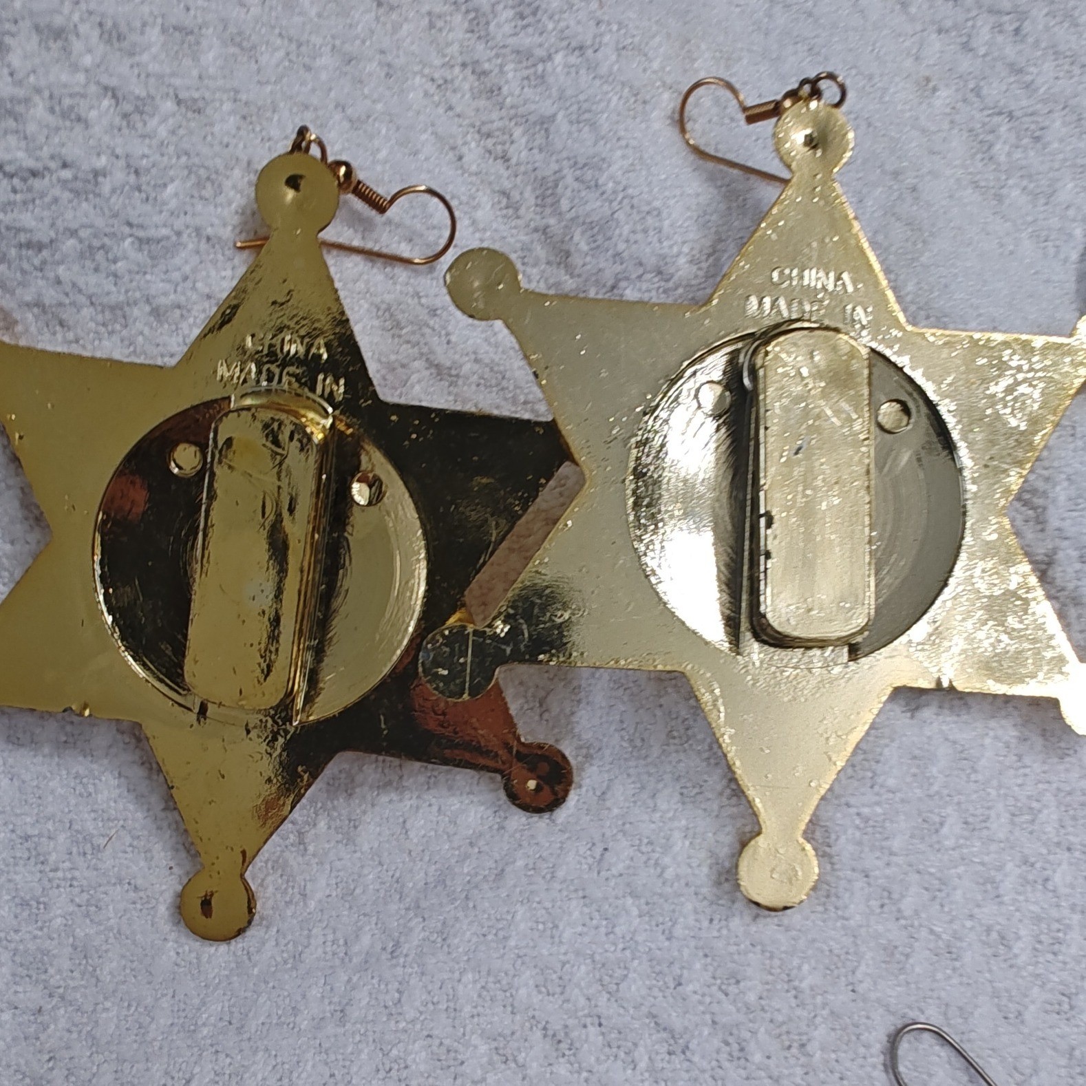 Statement Earrings Lot 4 Pairs Gold Silver Disco Star Boho Hoops Kitschy