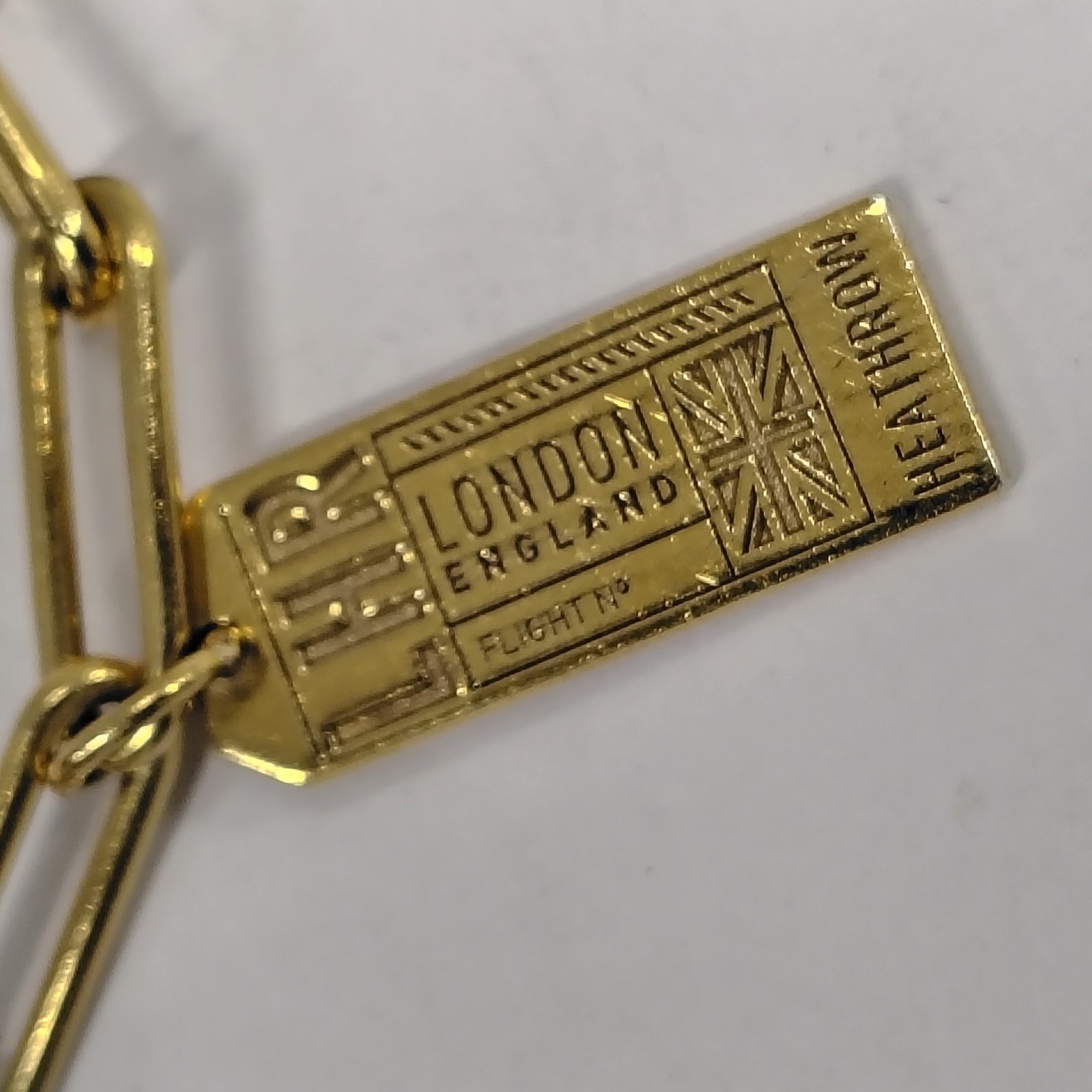 Jet Set Candy JSC 925 Gold Vermeil The Daily 360 Luggage Tag Charm Bracelet 25g