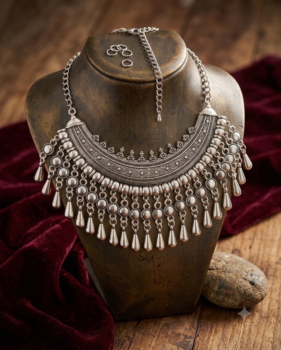 Women Silver Necklace jewelry sets for women, Traditional Necklace For Festivals