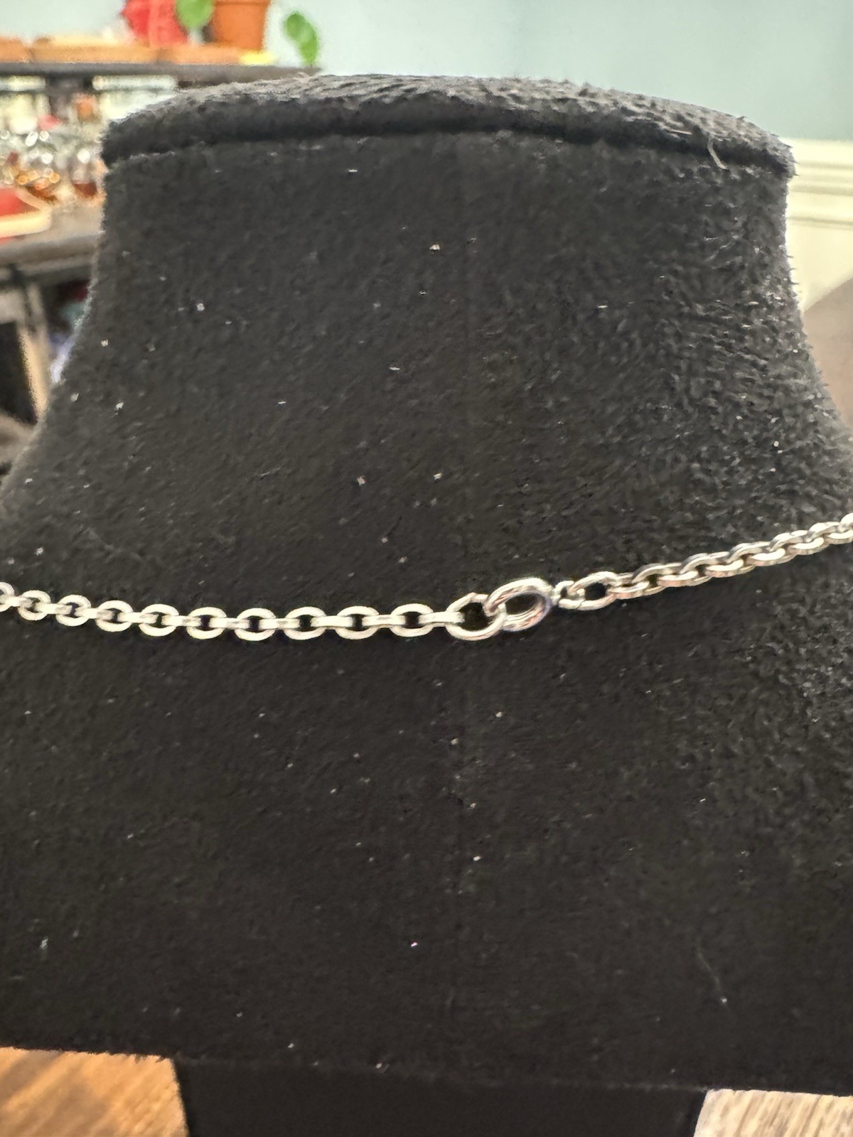 Silver Tone Cable Chain Necklace Long Minimalist Layering Chain Lobster