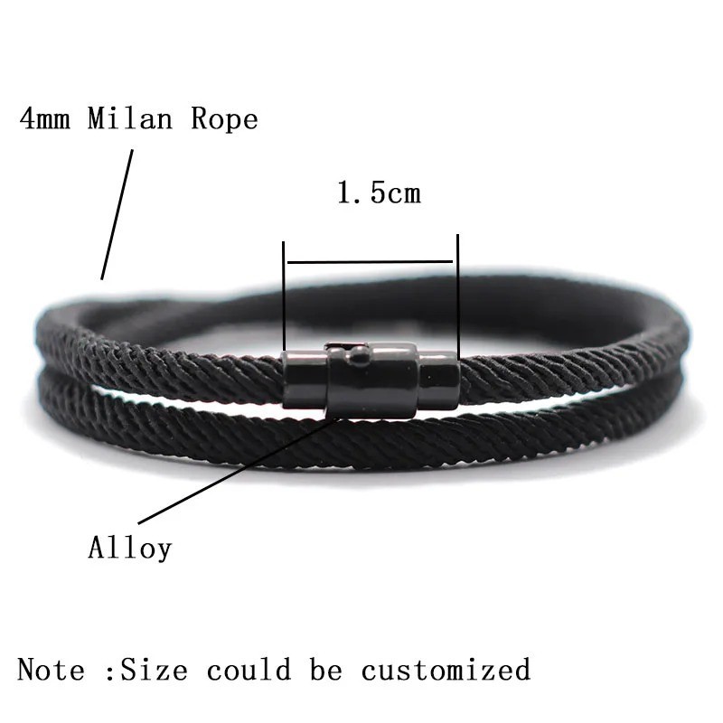 Simple Style Men’s Rope Bracelet Double Layer Thread Fabric Casual Accessory