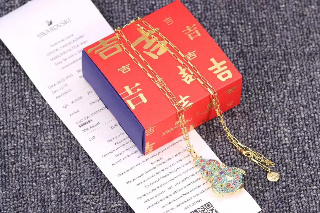 Swarovski “Great Fortune” Gourd Vase Necklace