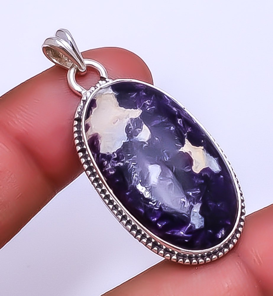 Lepidolite – San Diego Gemstone 925 Sterling Silver Pendant 1.95″ P_9359_148_24