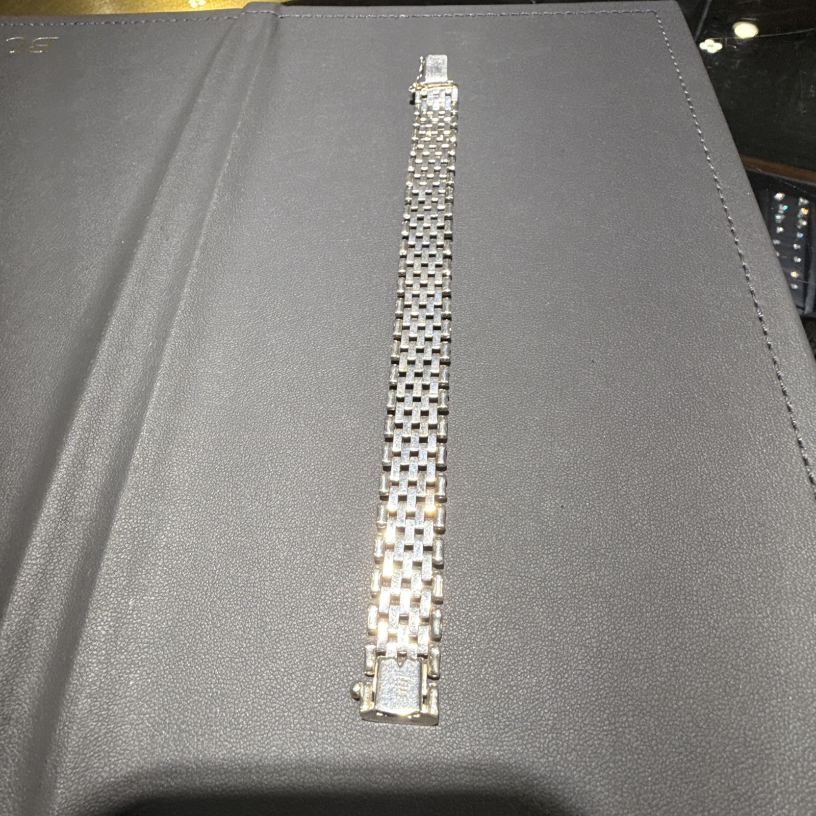 Sterling Silver 7inch 13mm Bracelet 19.7g