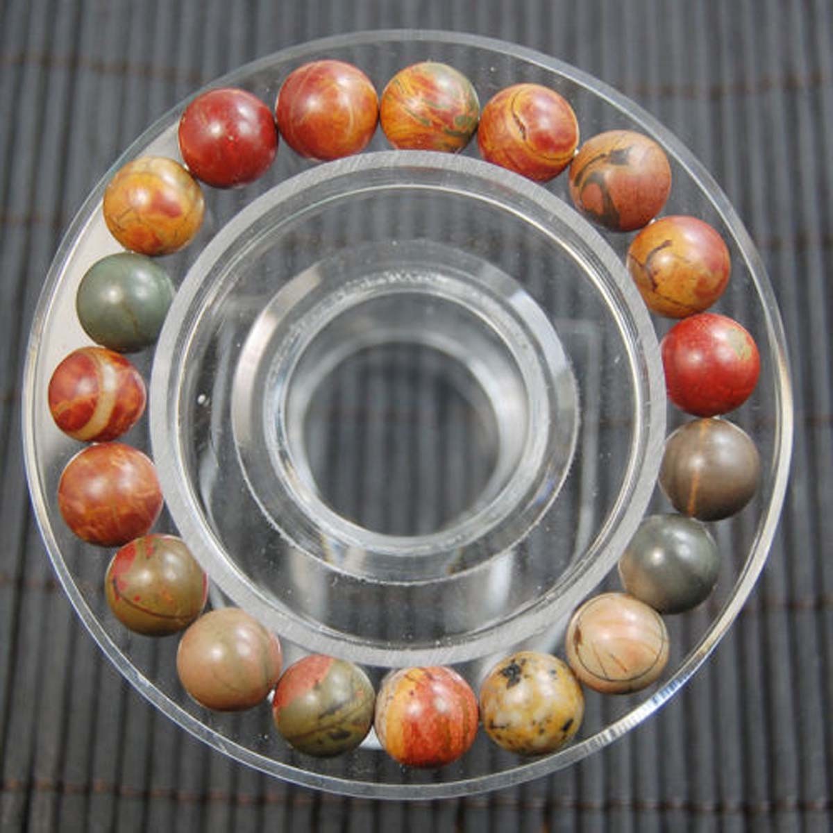 8mm 10mm 12mm Natural stretched Round Gemstone Bracelet Wholesale 7.5″