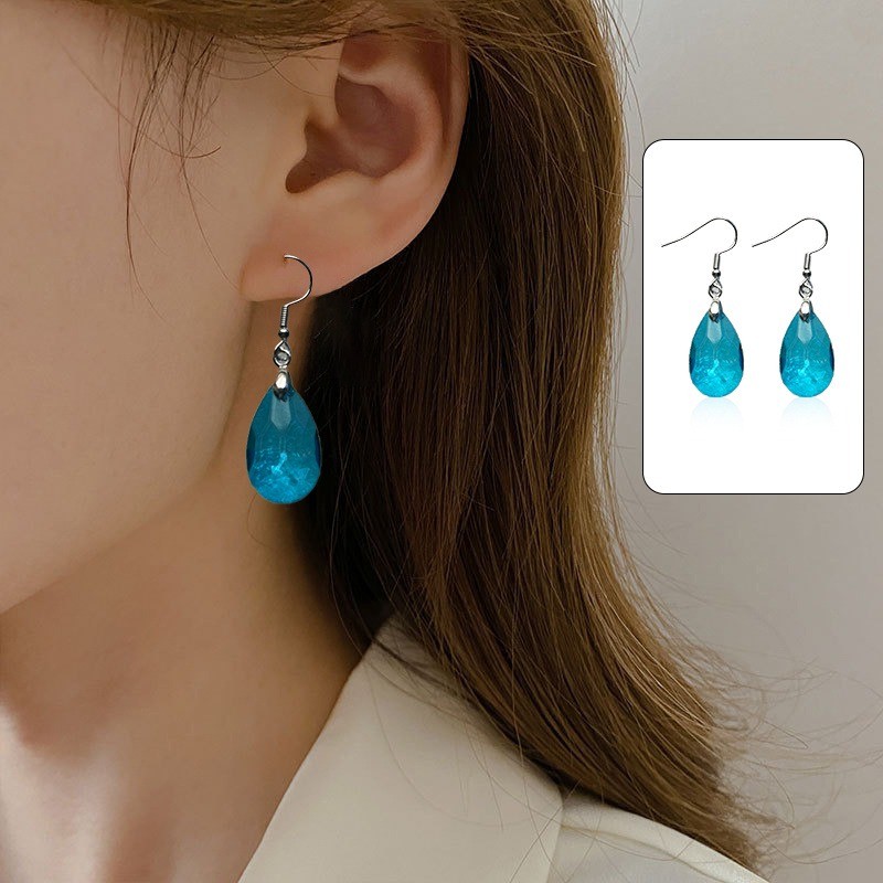 6/12/18Pairs Crystal Drop Earrings Bride Womens Suits Teardrop Druse Dangle Gift