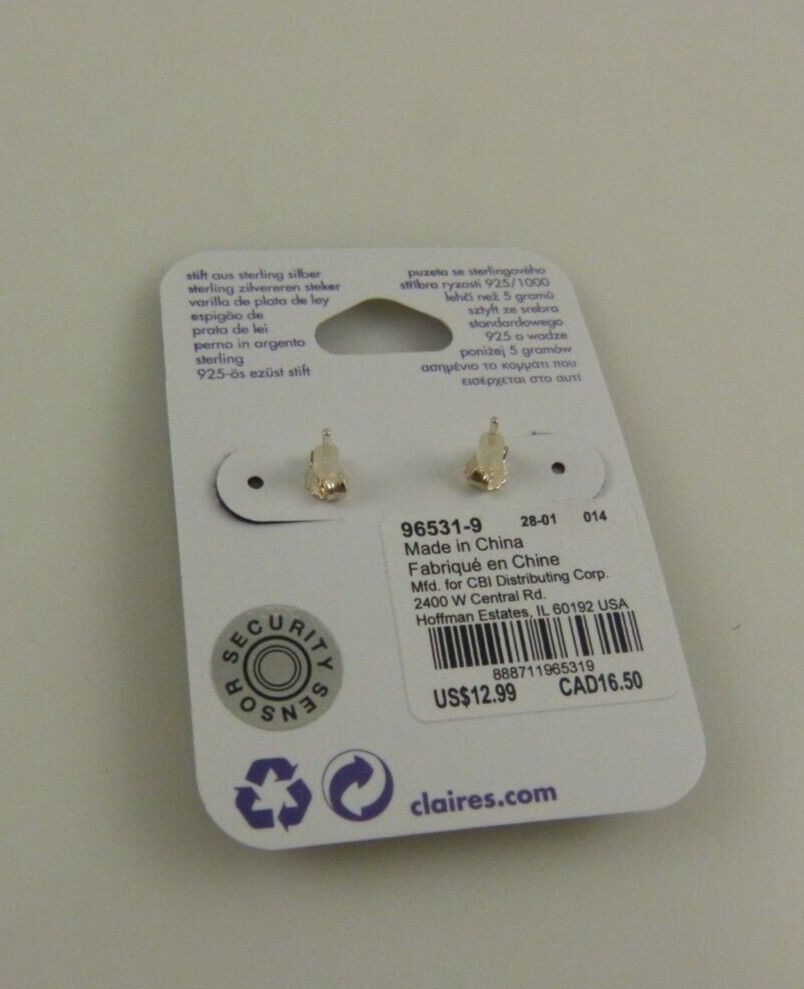 Sterling Silver post yellow duck studs earring earrings 925