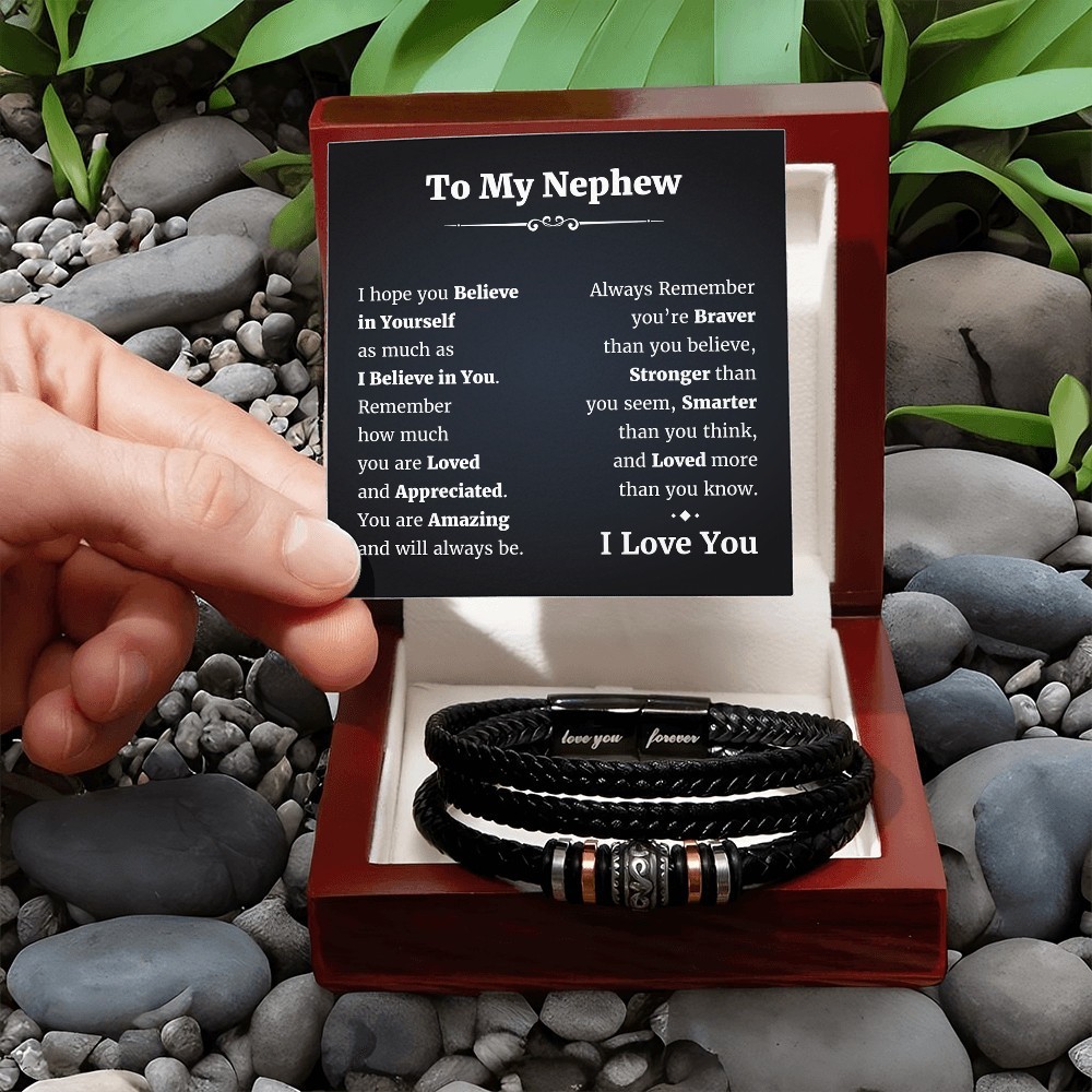 To My Nephew Bracelet Gift Christmas Gift Love You Forever