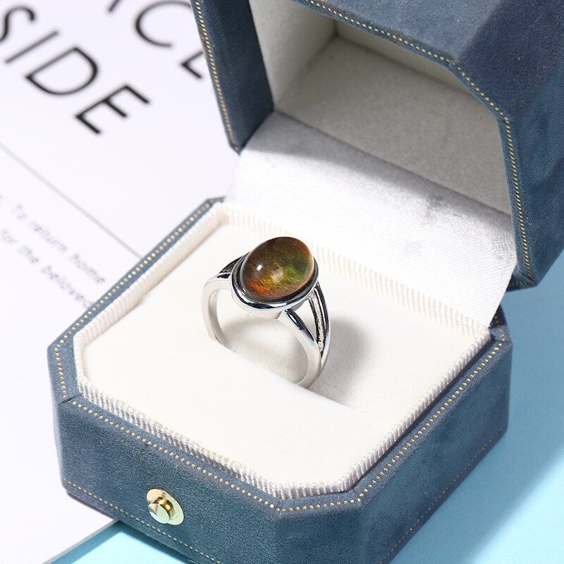 Wholesale Retro Unisex Mood Ring Feeling Temperature Color Changing Rings Gifts