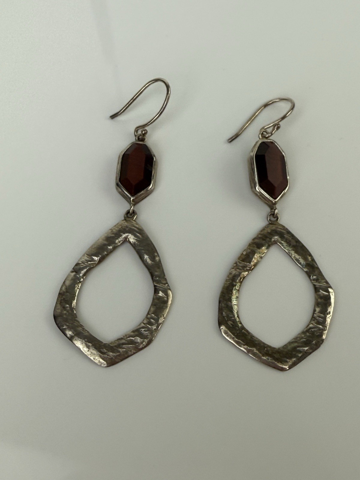 Silpada Sterling Red Tiger’s Eye Bring The Heat Dangle Earrings W2945