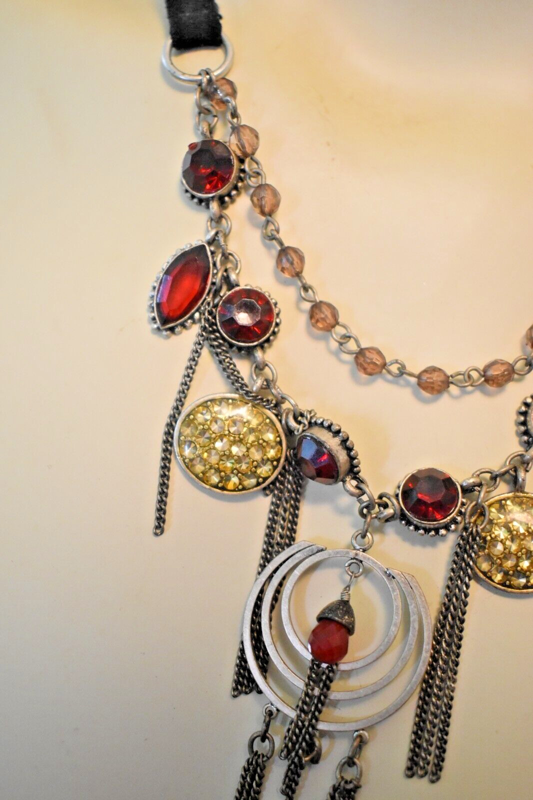 Steampunk Style Layered Statement Necklace